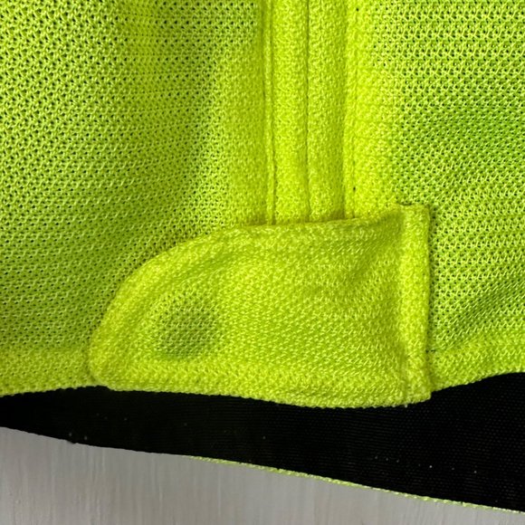 First Gear Mesh Motorcycle Jacket Medium Neon Yellow Armor Elbow Shoulder Back - Picture 6 of 16